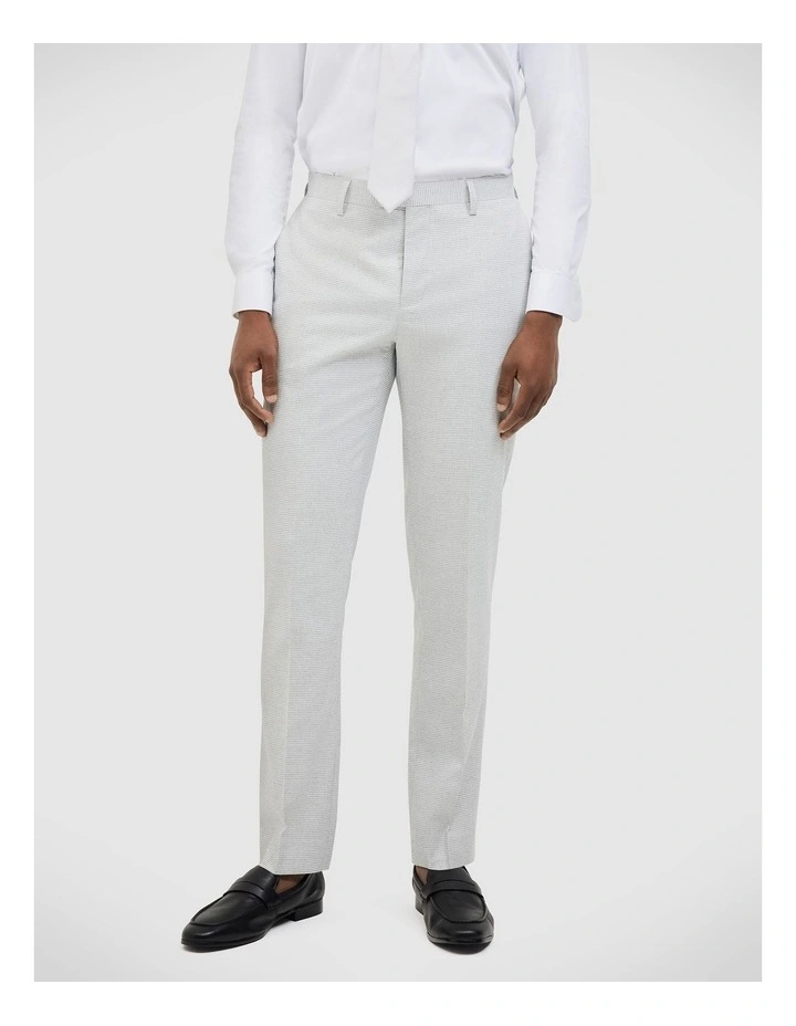 Keaton Check Tailored Pant in Light Grey image 1