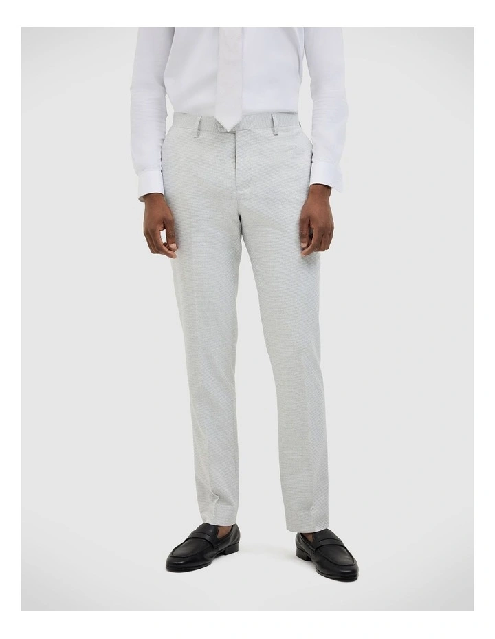 Keaton Check Tailored Pant in Light Grey image 3