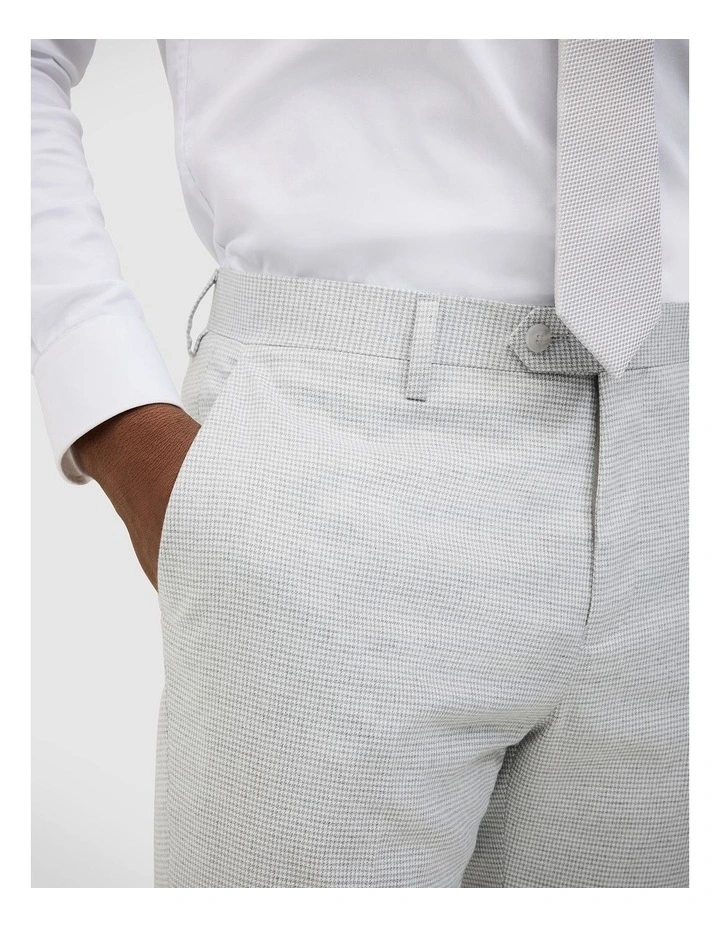 Keaton Check Tailored Pant in Light Grey image 4