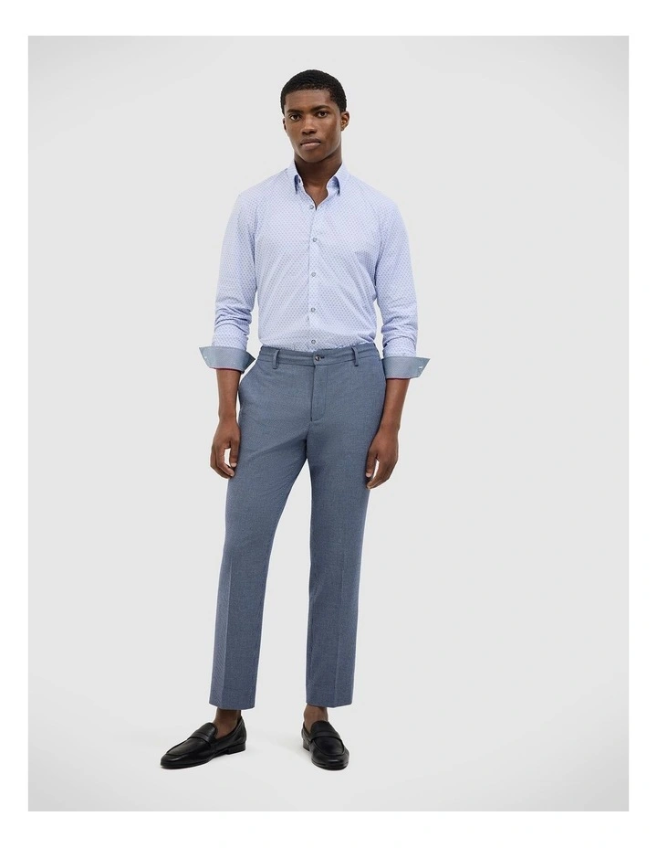 Jacob Geo Print Shirt in Blue image 3