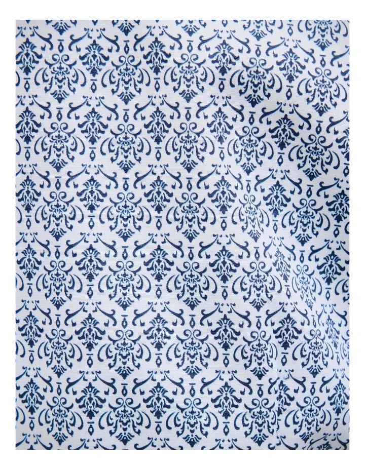 Dylan Damask Print Shirt in Ink image 7