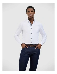 Clint Textured Shirt in White