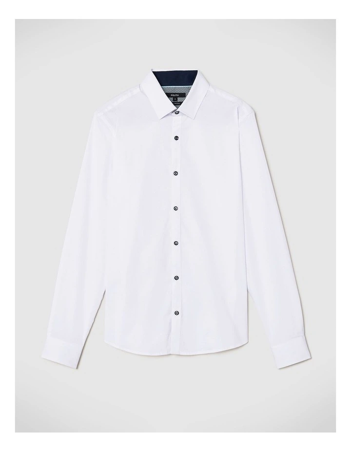 Clint Textured Shirt in White image 2