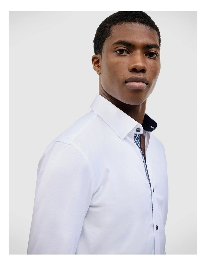 Clint Textured Shirt in White image 3