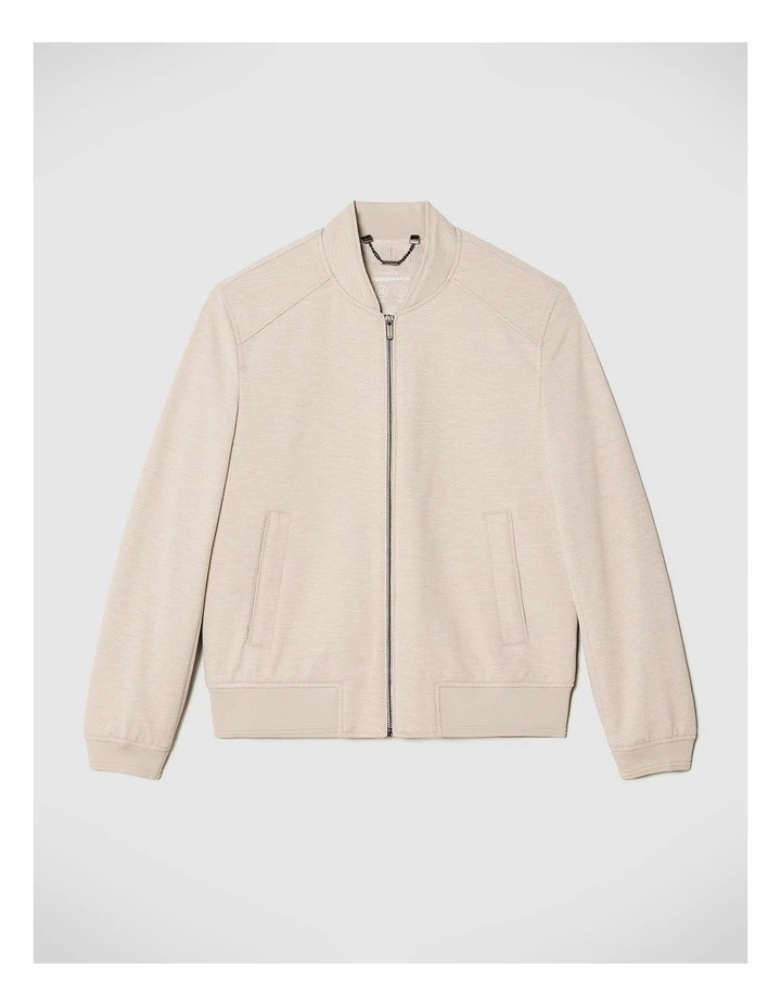 Brandon Performance Bomber Jacket in Fawn image 2