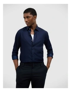 Daniel Chambray Shirt in Ink