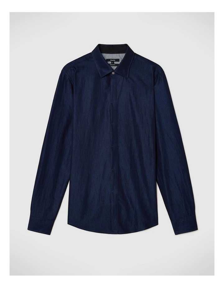Daniel Chambray Shirt in Ink image 2