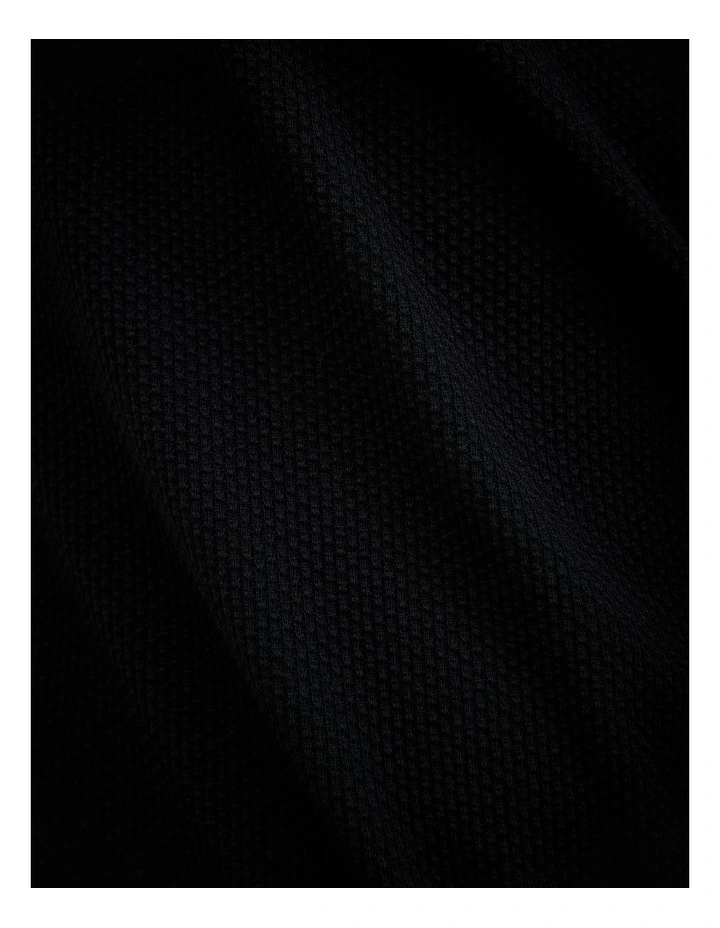 Morgan Textured Zip-up Polo in Black image 6