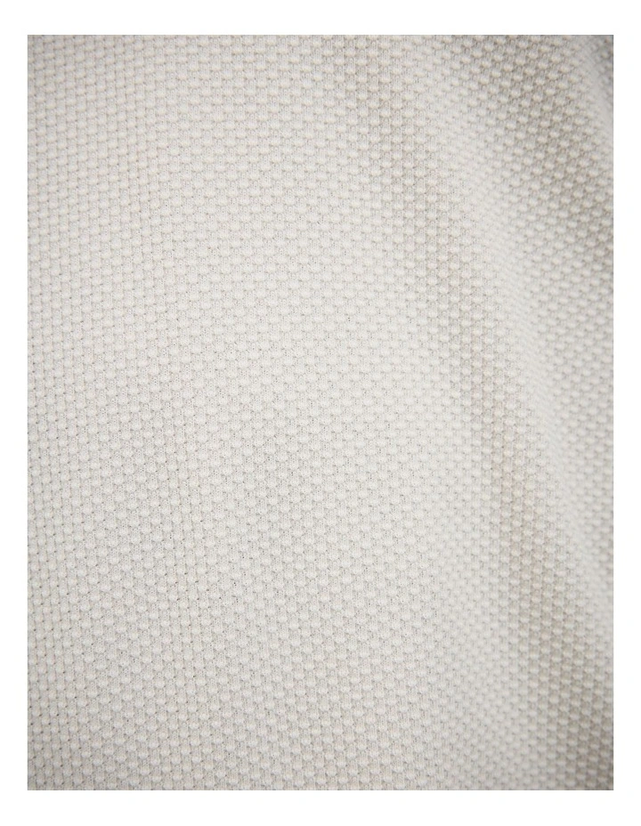 Morgan Textured Zip-up Polo in Bone image 6