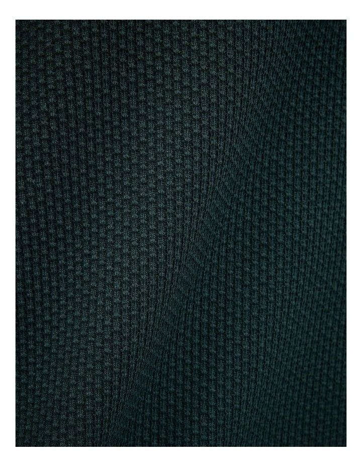 Morgan Textured Zip-up Polo in Deep Forest image 6