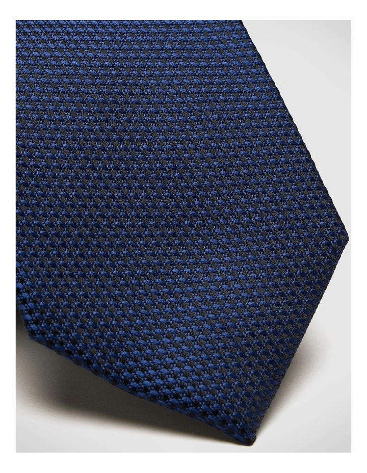 Silk Textured Two-tone Tie in Royal image 2
