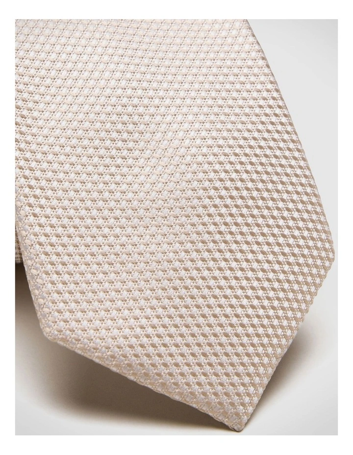 Silk Textured Two-tone Tie in Neutral image 2