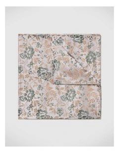 Floral Jacquard Silk Pocket Square in Sage
