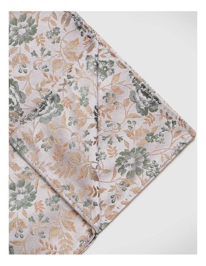 Floral Jacquard Silk Pocket Square in Sage image 2