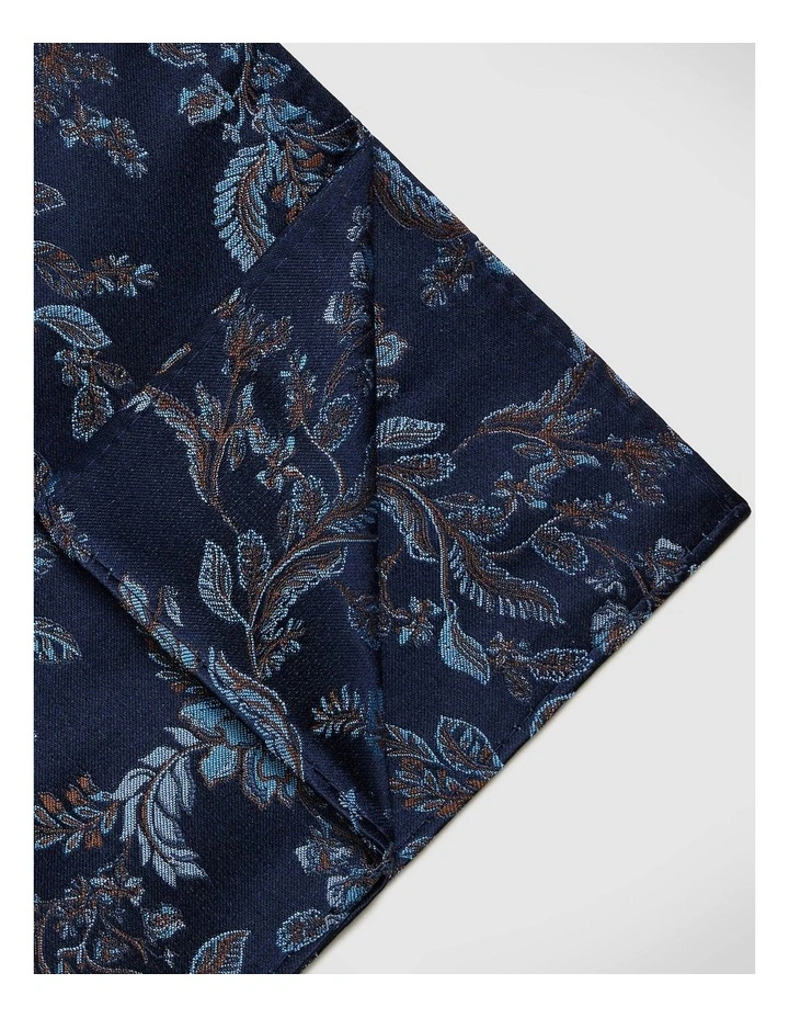 Francis Floral Pocket Square in Navy image 2