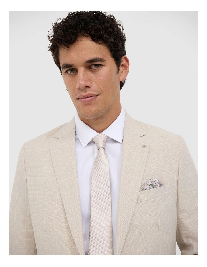 Finn Check Tailored Jacket in Natural image 4