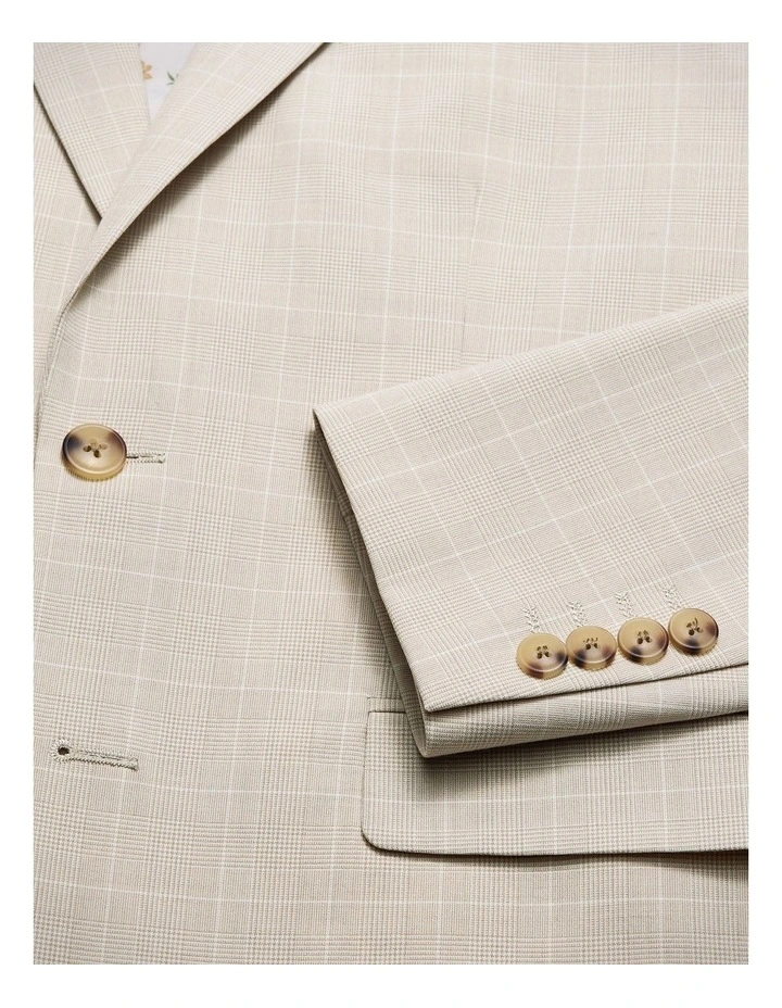 Finn Check Tailored Jacket in Natural image 6