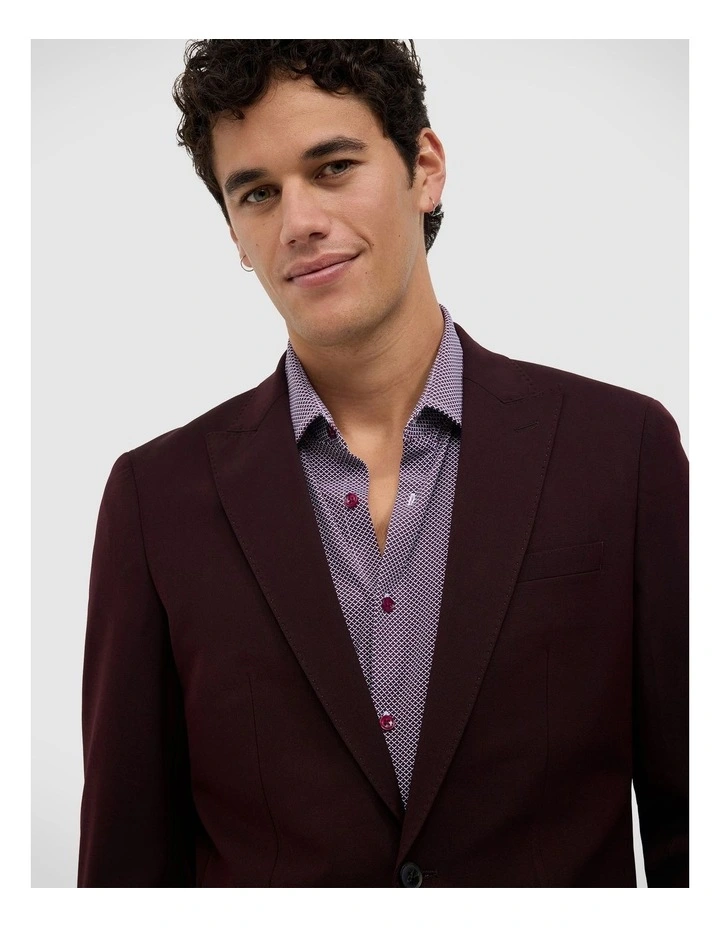 Jett Performance Tailored Jacket in Burgundy image 4