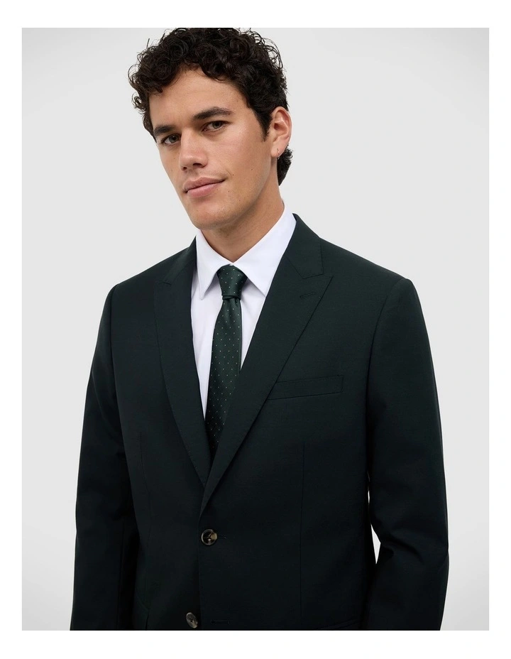 Wool Tailored Jacket in Dk Khaki image 3