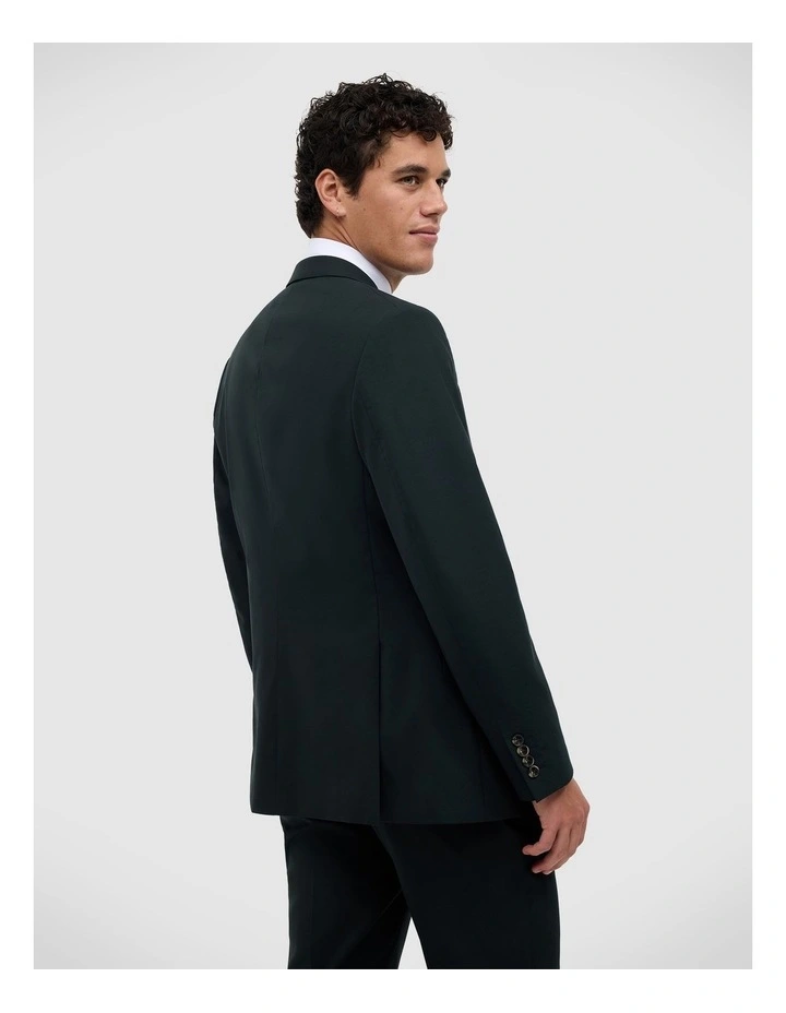 Wool Tailored Jacket in Dk Khaki image 4