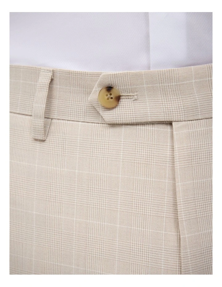Finn Check Tailored Pant in Natural image 5