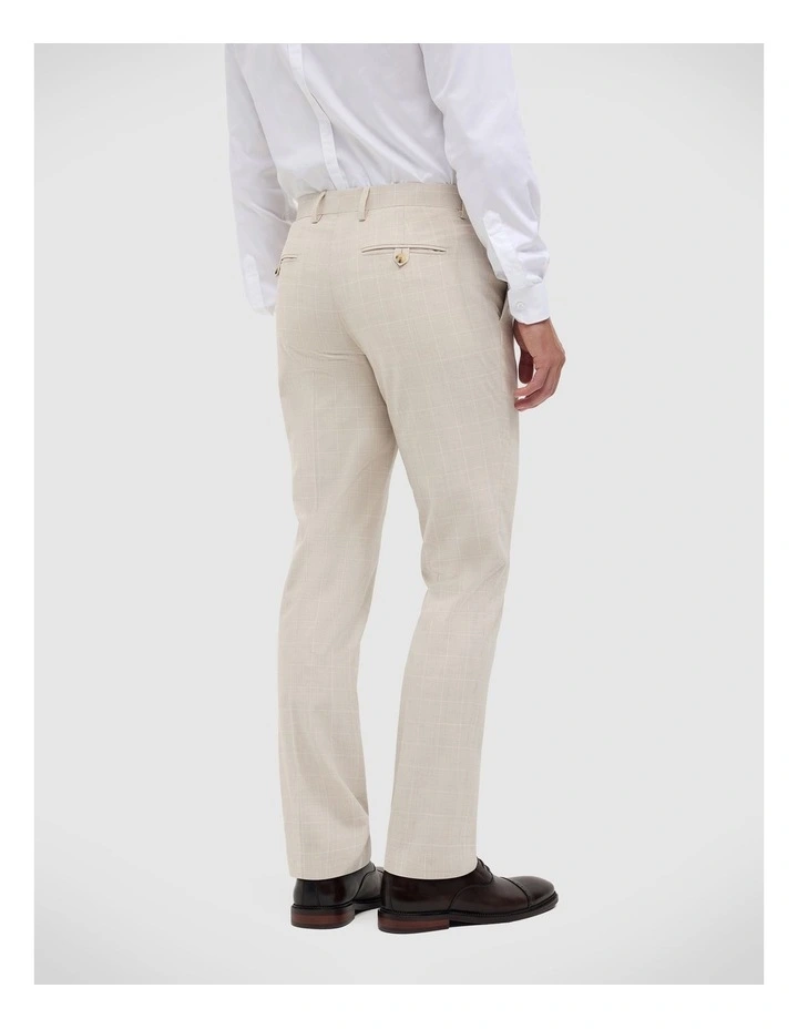 Finn Check Tailored Pant in Natural image 6