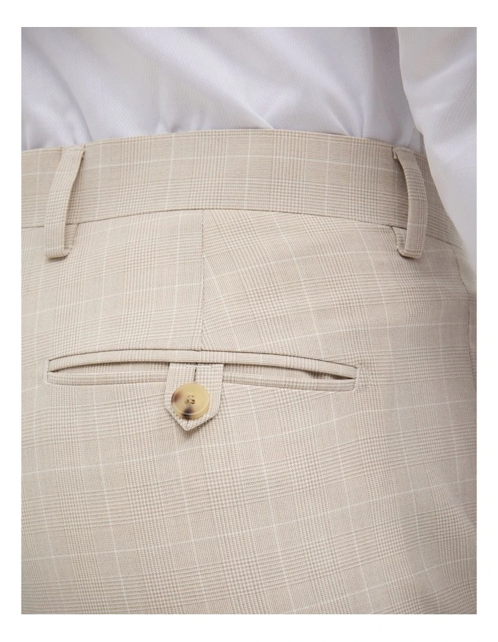 Finn Check Tailored Pant in Natural image 7