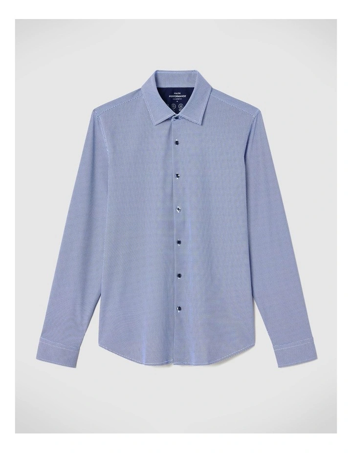 Kyle Performance Print Shirt in Blue image 2