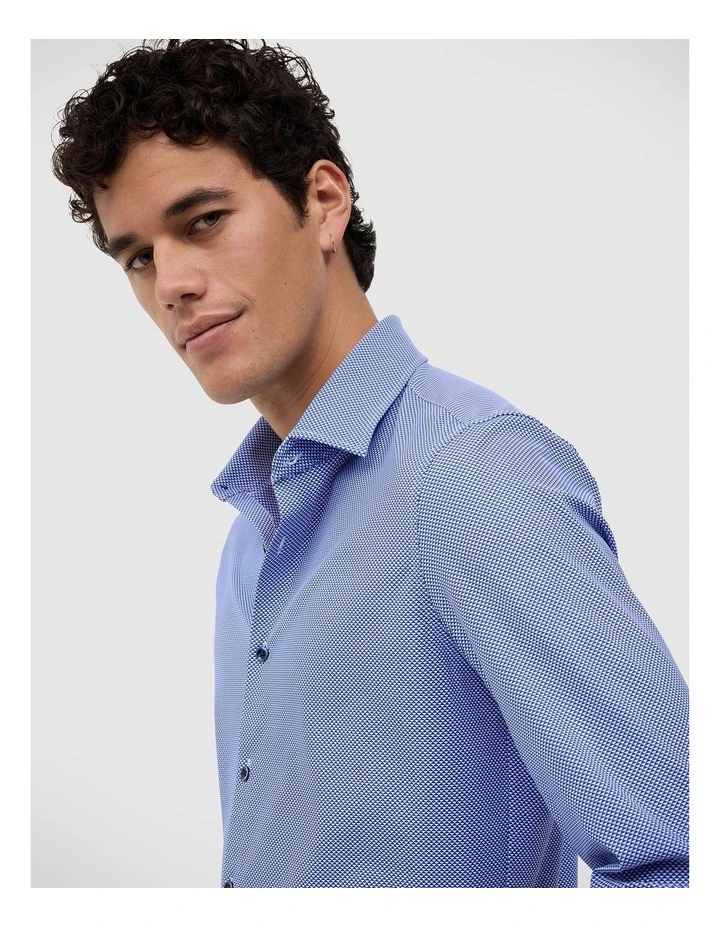 Kyle Performance Print Shirt in Blue image 3