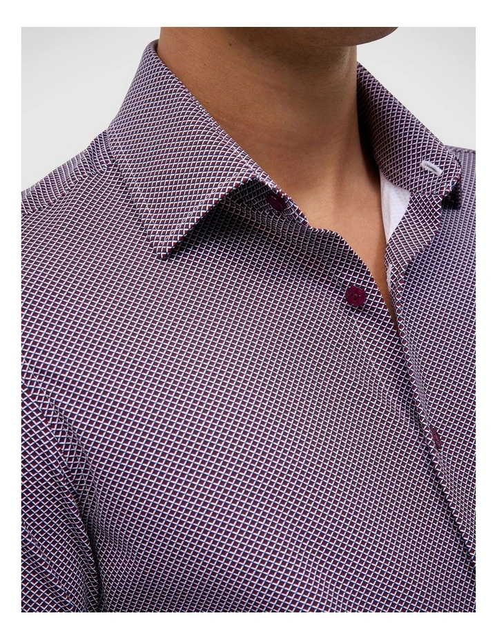 Nathan Performance Print Shirt in Burgundy image 4