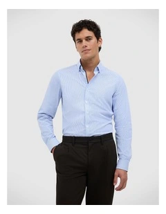 Burden Stripe Shirt in Sky