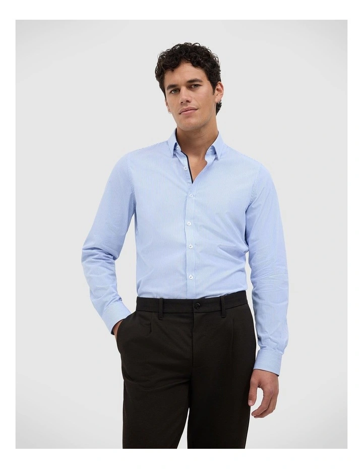 Burden Stripe Shirt in Sky image 1