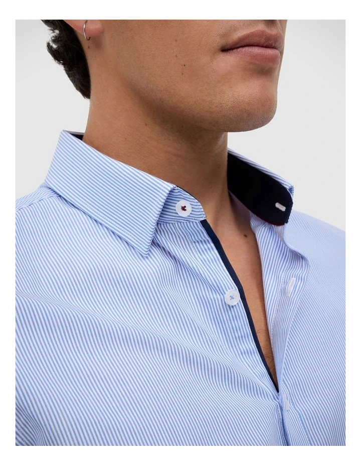 Burden Stripe Shirt in Sky image 4