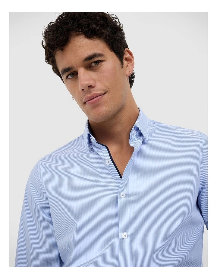 Burden Stripe Shirt in Sky image 5
