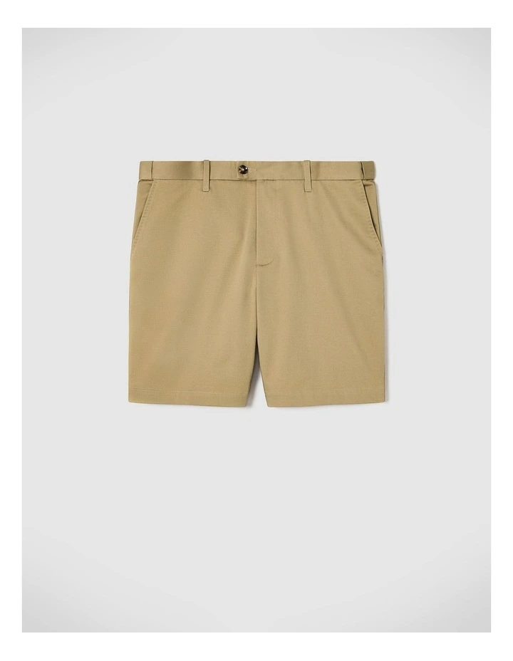 Fraser Comfort Waistband Shorts in Tan image 2