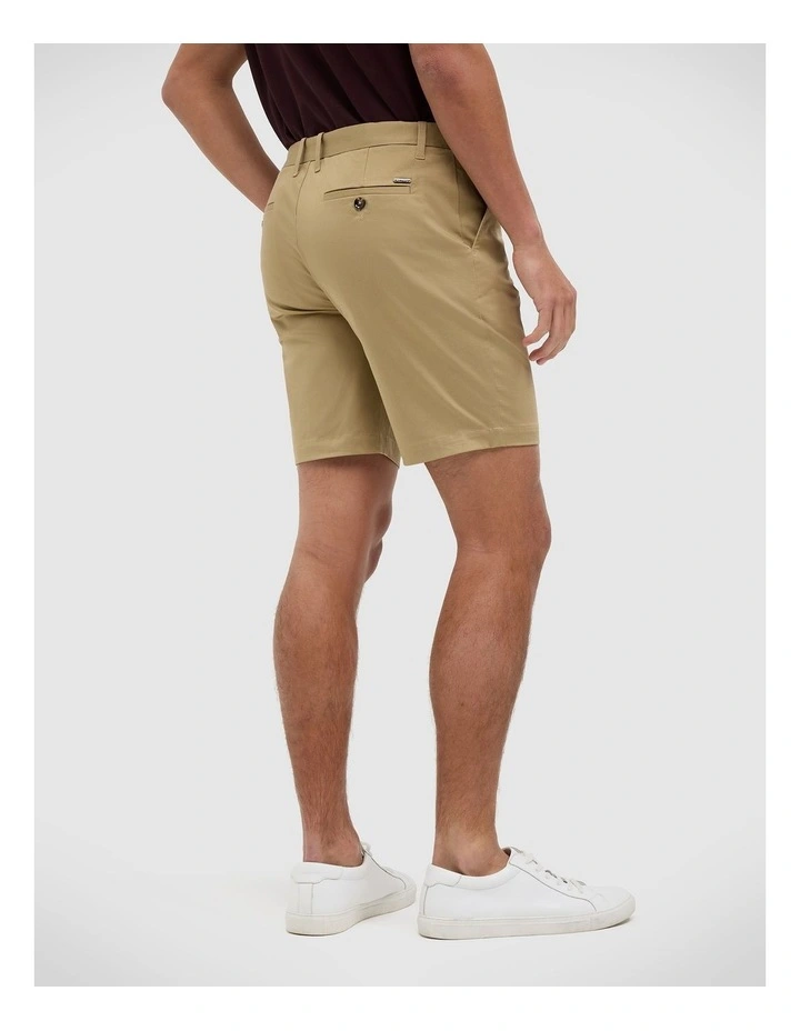 Fraser Comfort Waistband Shorts in Tan image 5