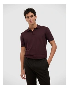 Hayden Performance Polo in Dark Burgundy