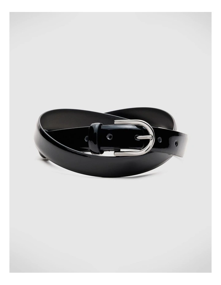 Harris Patent Leather Belt in Black image 1