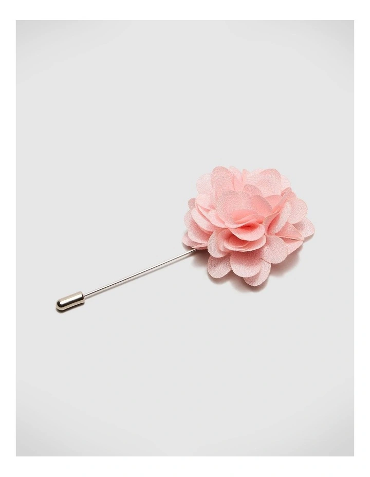 Charly Flower Lapel Pin in Pink image 2