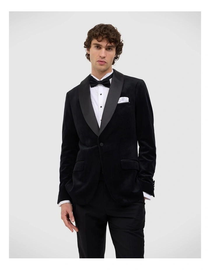 Errol Velvet Tuxedo in Black image 1