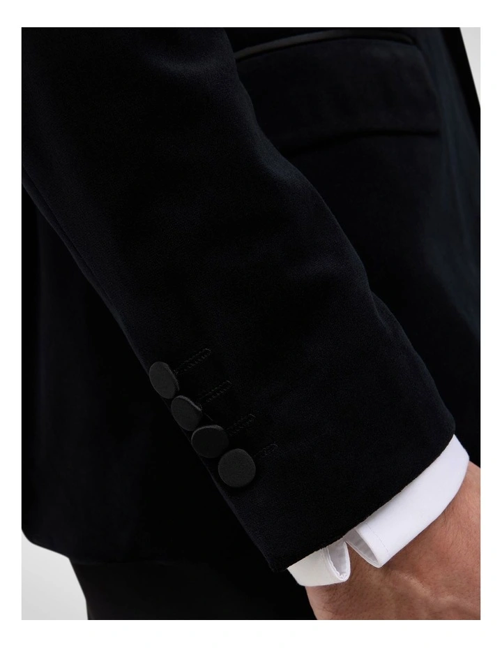 Errol Velvet Tuxedo in Black image 6