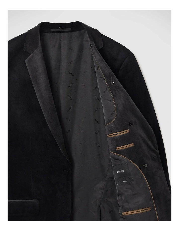 Errol Velvet Tuxedo in Black image 7