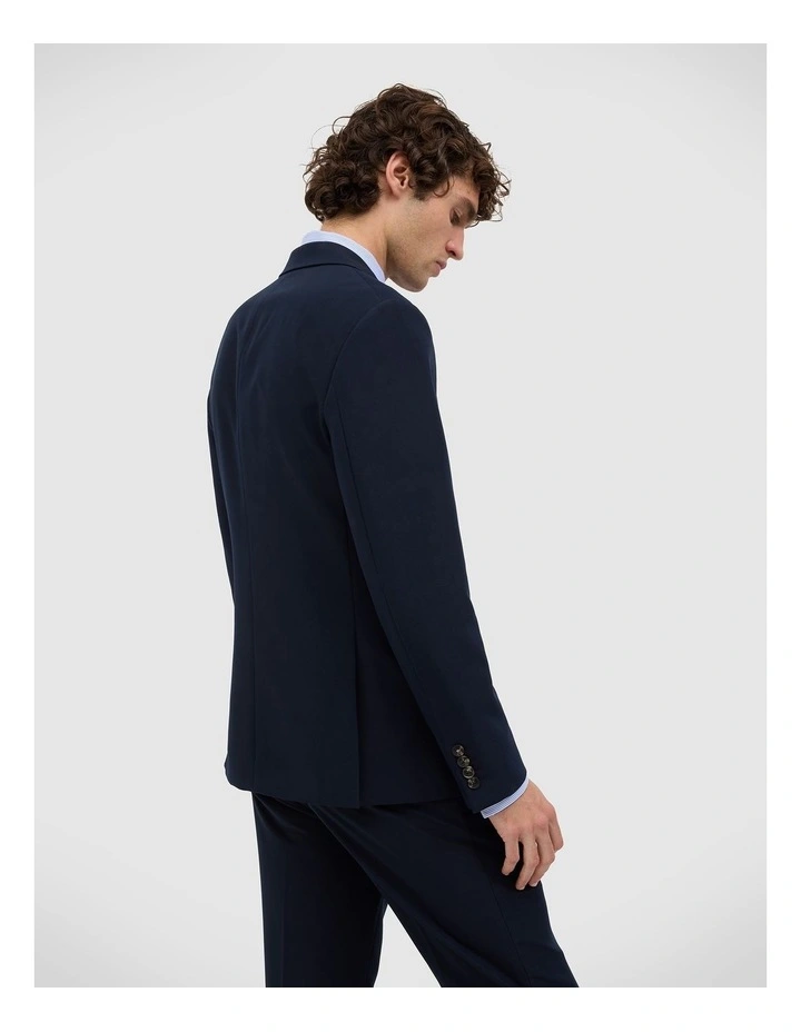 Elijah Double Breasted Tailored Jacket in Navy image 5