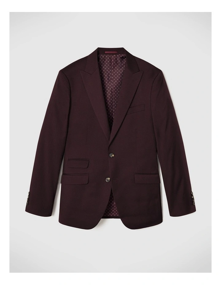 Maurice Tailored Jacket in Burgundy image 2