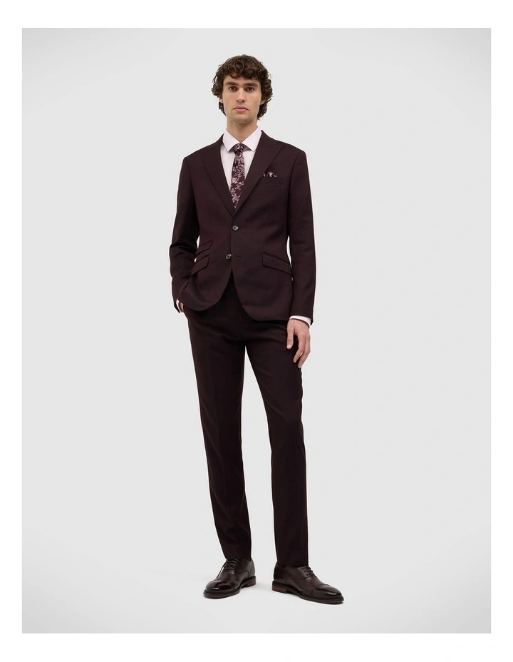 Maurice Tailored Jacket in Burgundy image 3