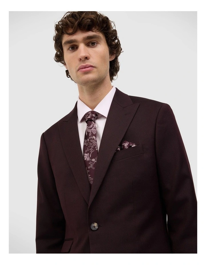 Maurice Tailored Jacket in Burgundy image 4