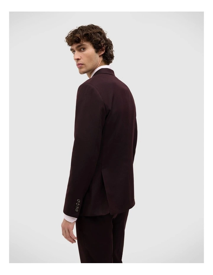 Maurice Tailored Jacket in Burgundy image 5