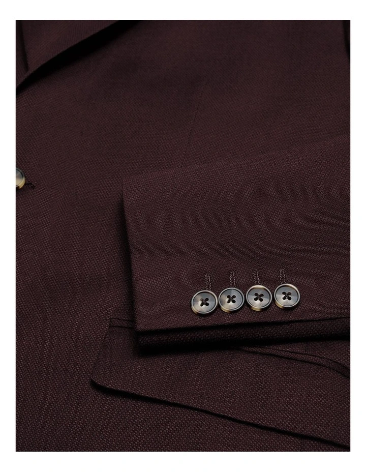 Maurice Tailored Jacket in Burgundy image 6