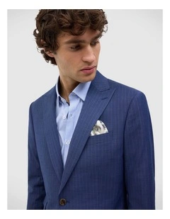 Nate Pinstripe Tailored Jacket in Blue
