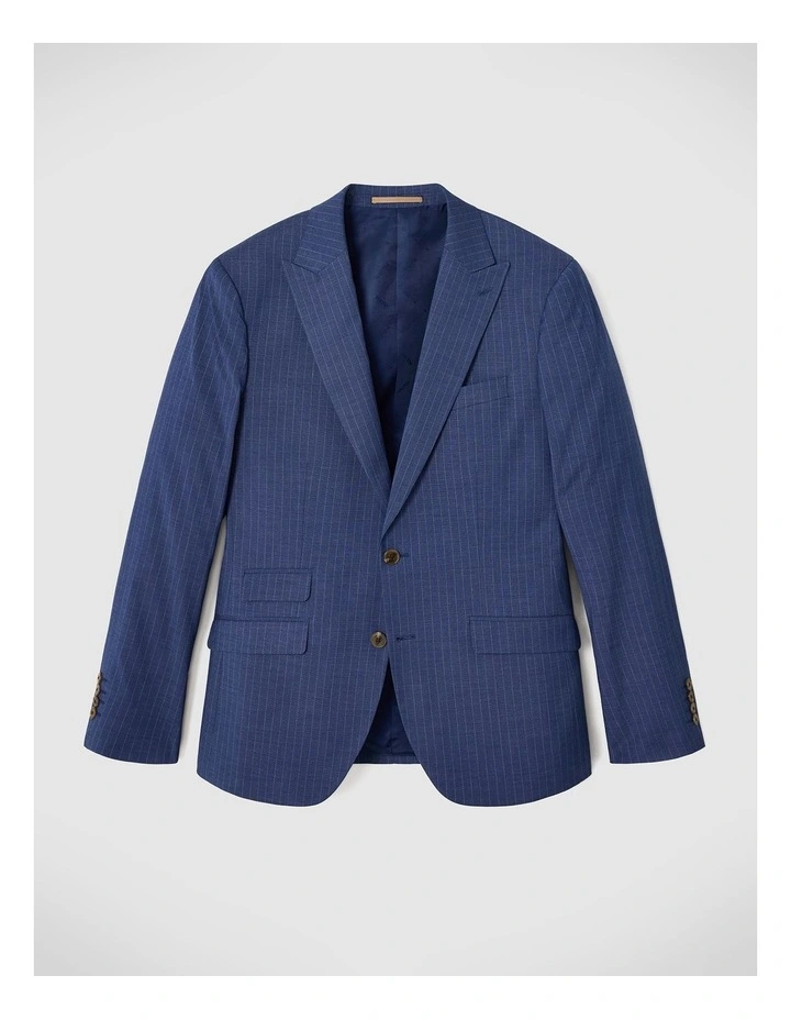 Nate Pinstripe Tailored Jacket in Blue image 2